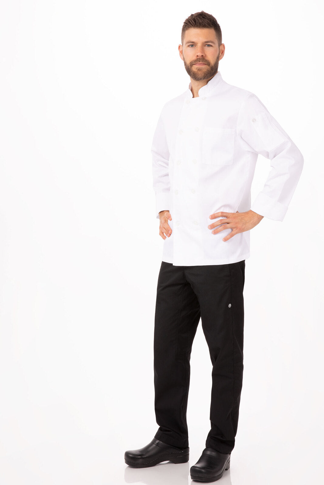Chef Works Le Mans Men's Chef Jacket - White