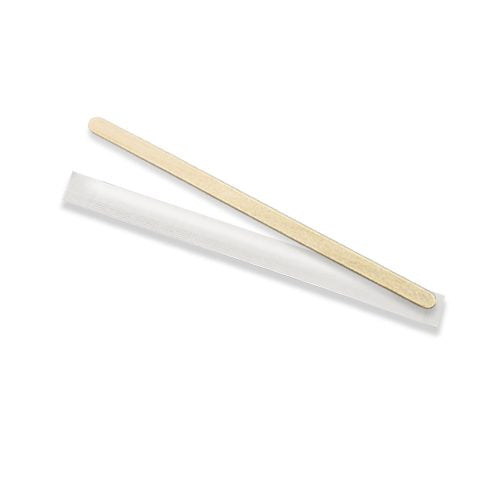 ecoware Wooden Coffee Stirrer 140mm Individually Wrapped (Carton of 5000)