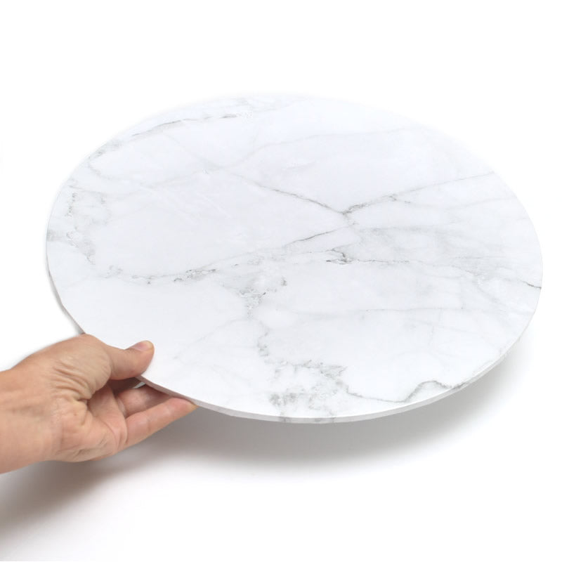 Bake Group Food Presentation Board Round Marble 10in