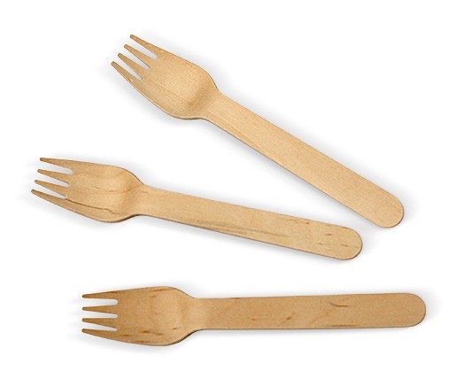 ecoware Wooden Fork 160mm (Carton of 2000)