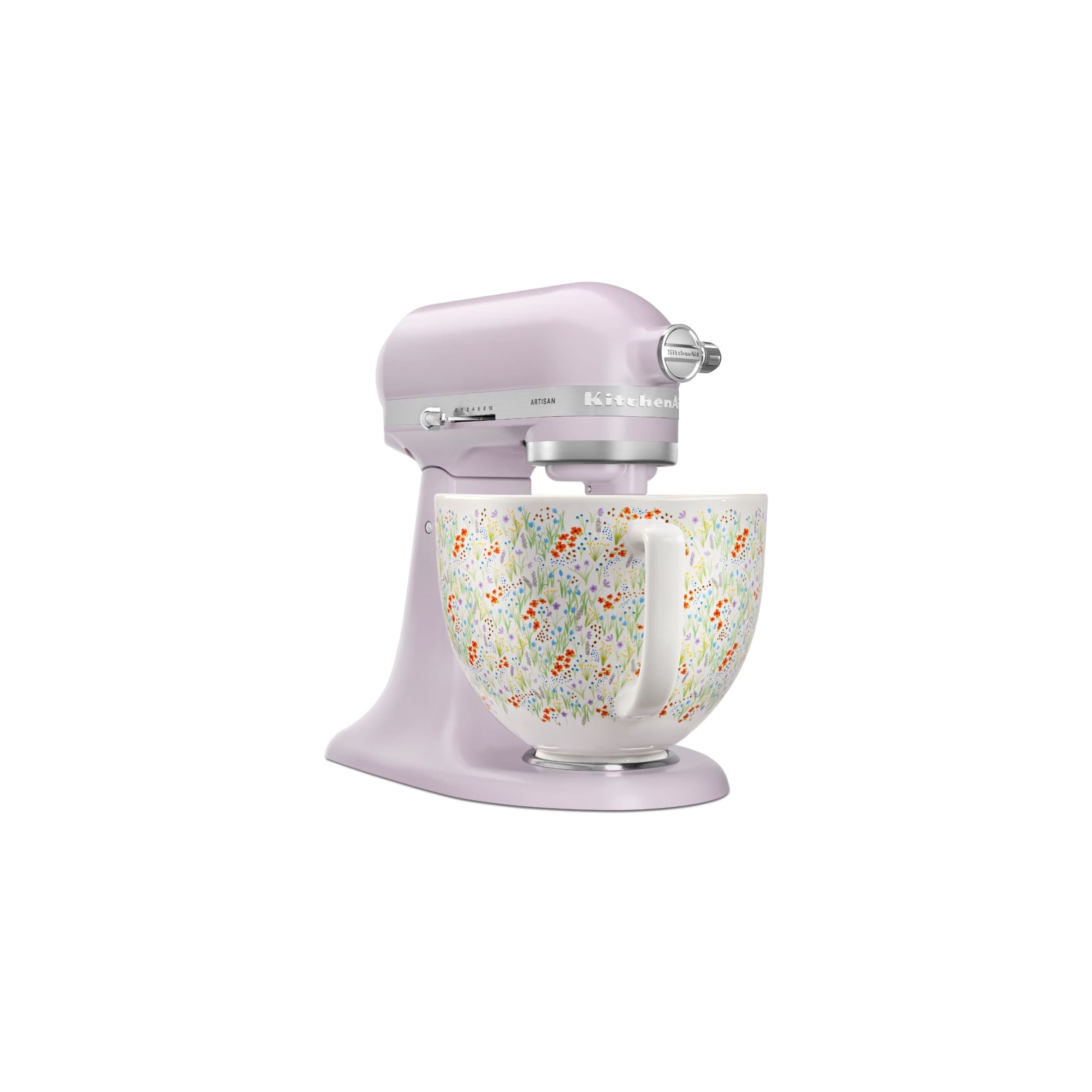 KitchenAid Artisan Tilt-Head Stand Mixer with Wildflower Ceramic Bowl KSM156