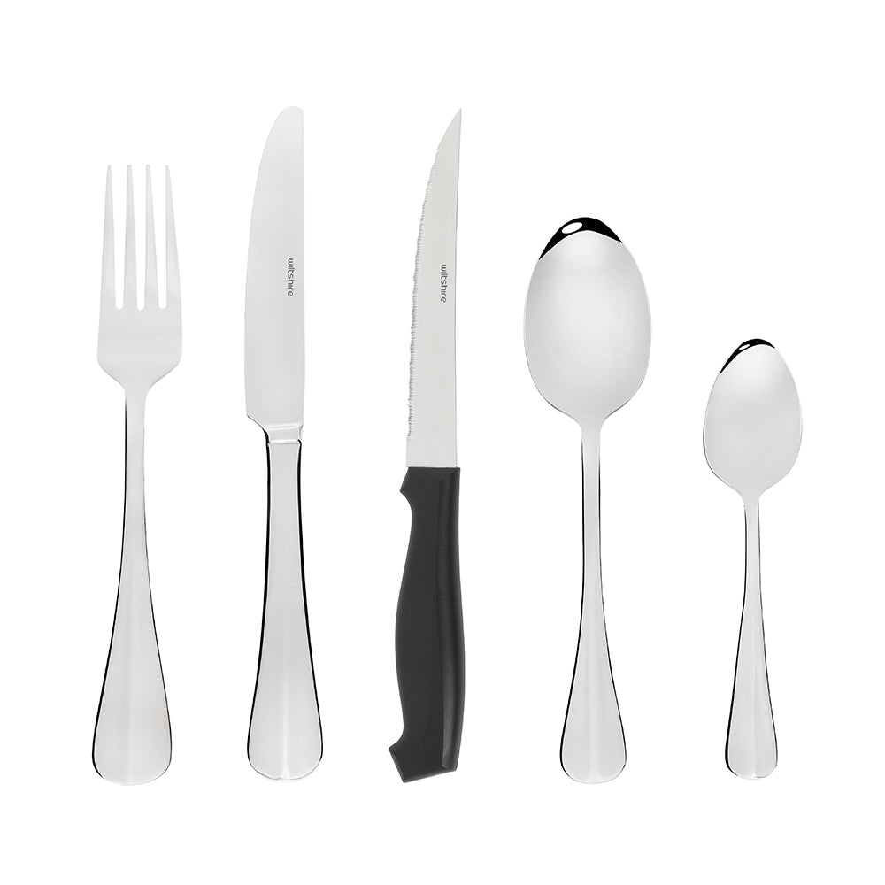 Wiltshire Baguette 50 Piece Cutlery Set with Steak Knives