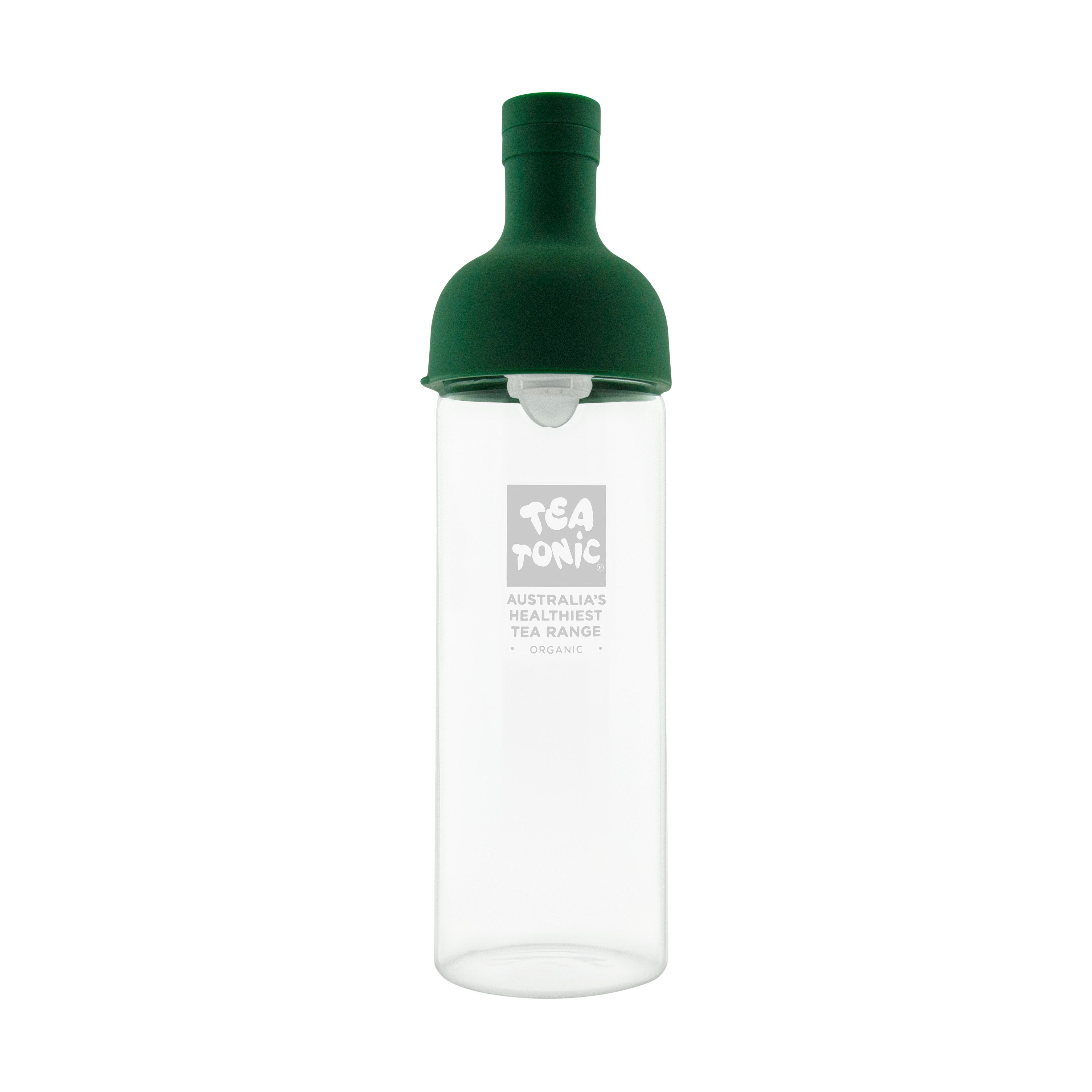 Tea Tonic Glass Cold Tea Bottle 750ml - Green Lid