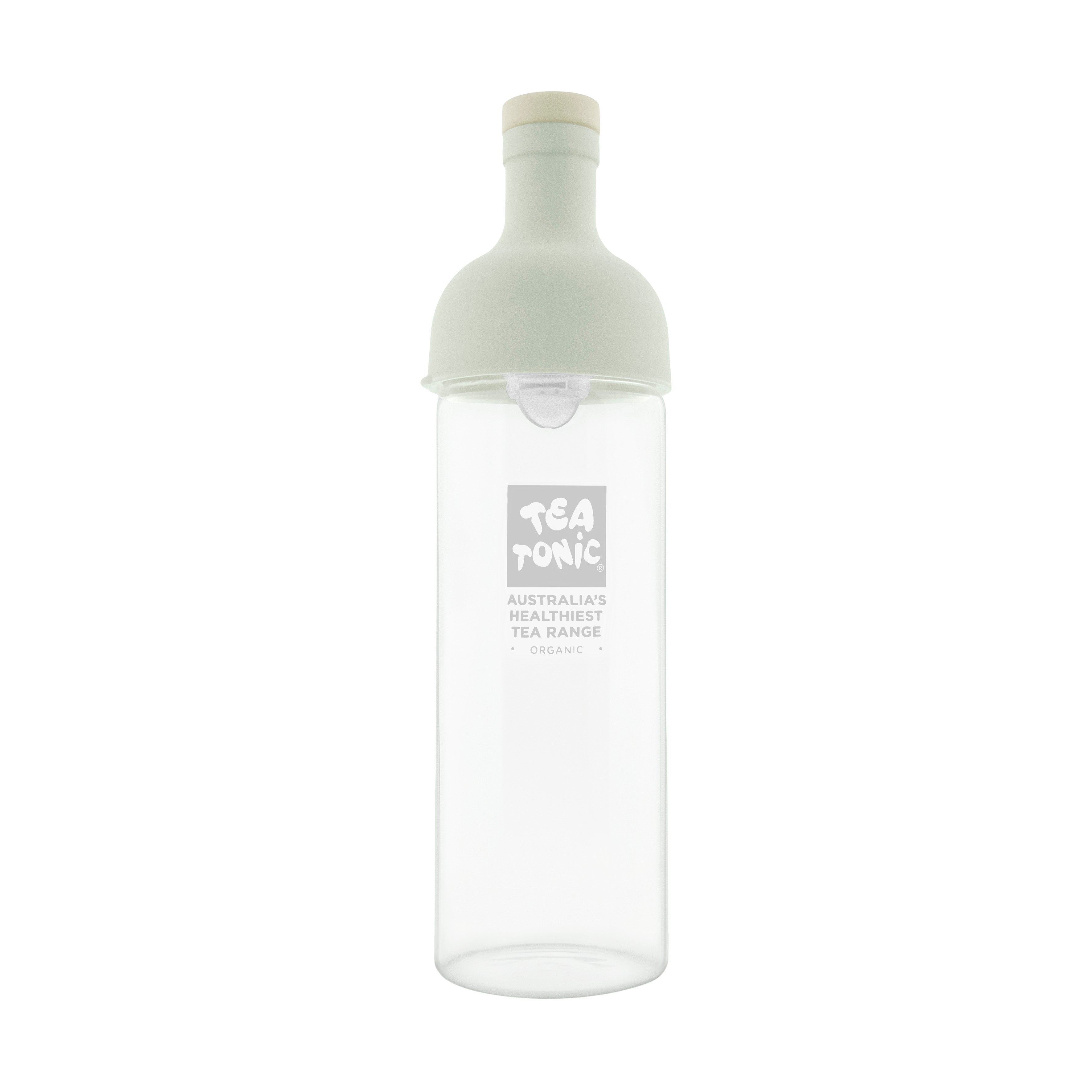 Tea Tonic Glass Cold Tea Bottle 750ml - White Lid