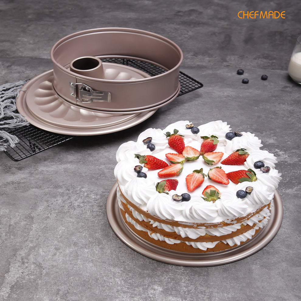 CHEFMADE Springform Cake Pan with 2 Bases 27cm (WK10015)