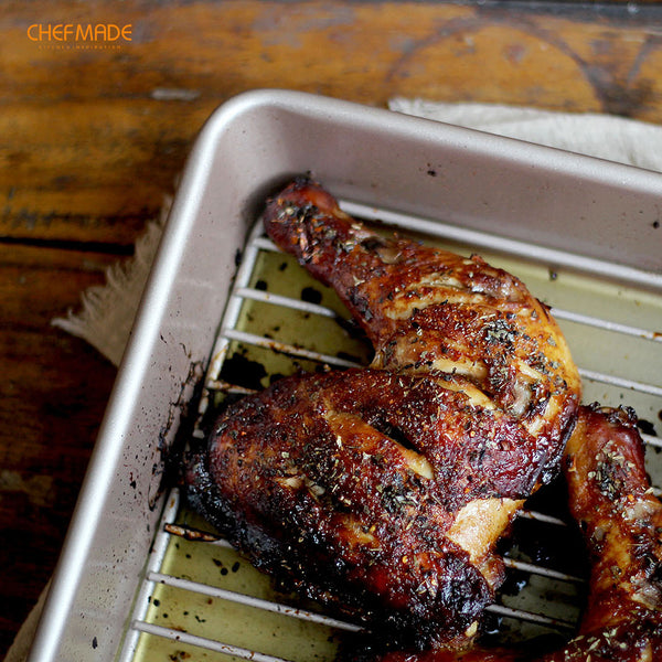 CHEFMADE Deep Baking Pan with Rack 34.5 x 24.7cm (WK9266)
