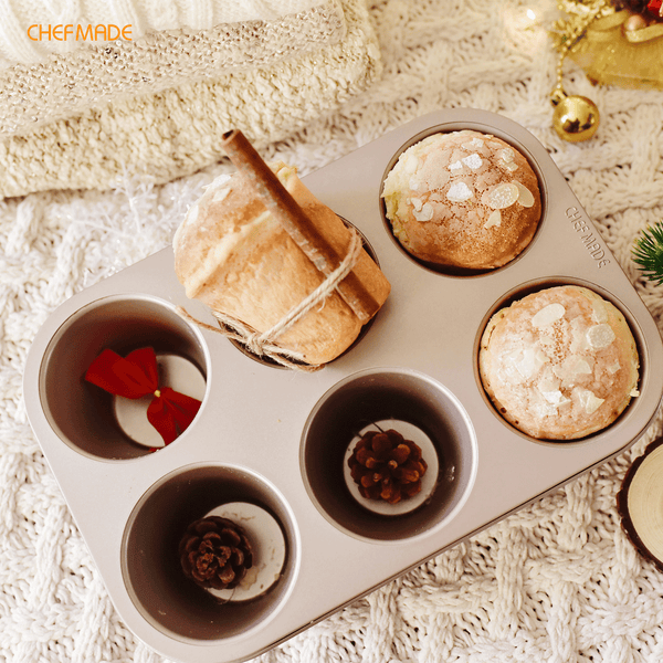 CHEFMADE Jumbo Muffin Pan 6 Cup (WK9845)
