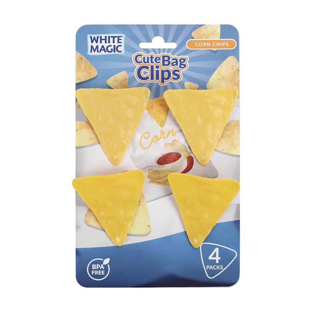 Cute Bag Clips 4 Pack - Corn Chips