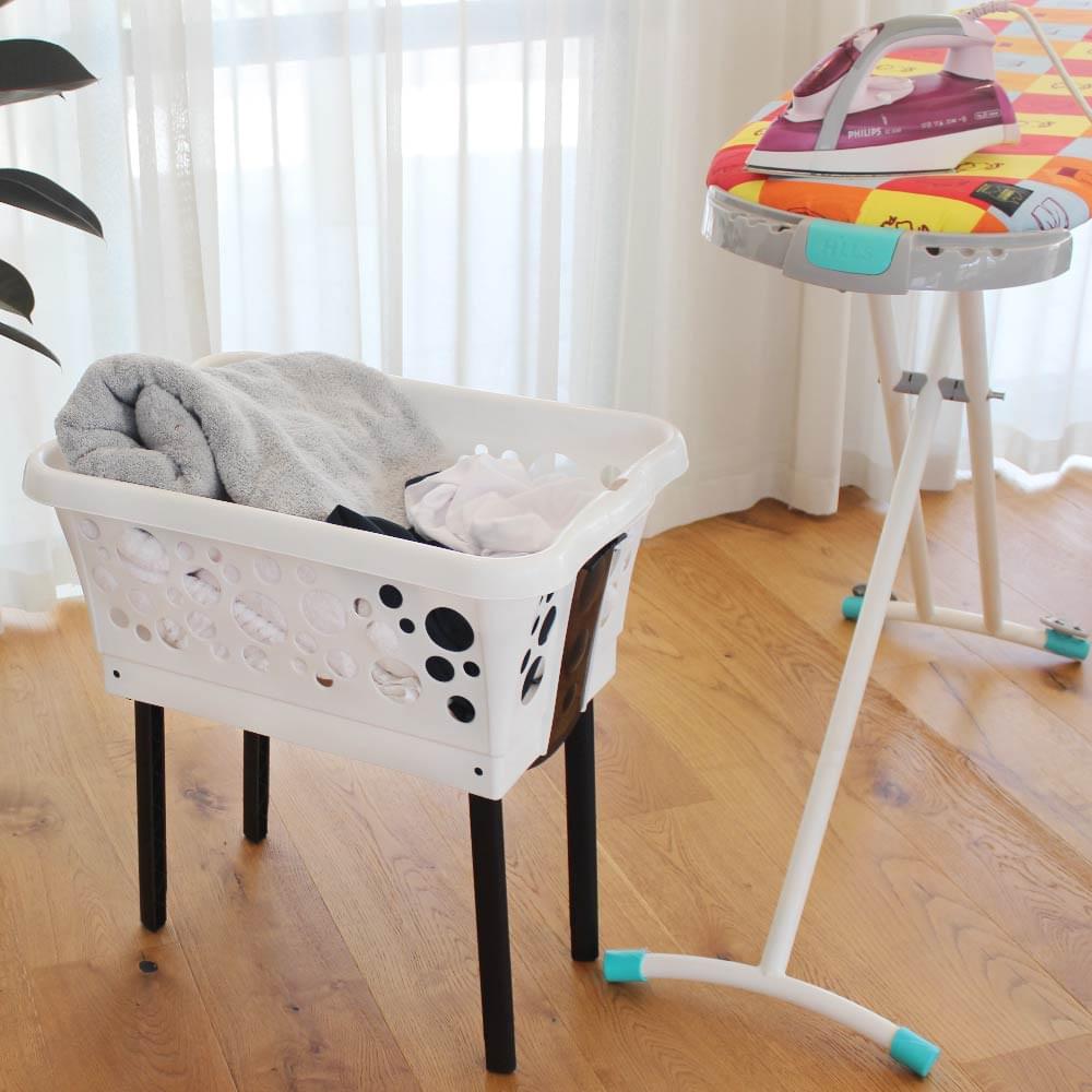 White Magic Laundry Basket On Legs