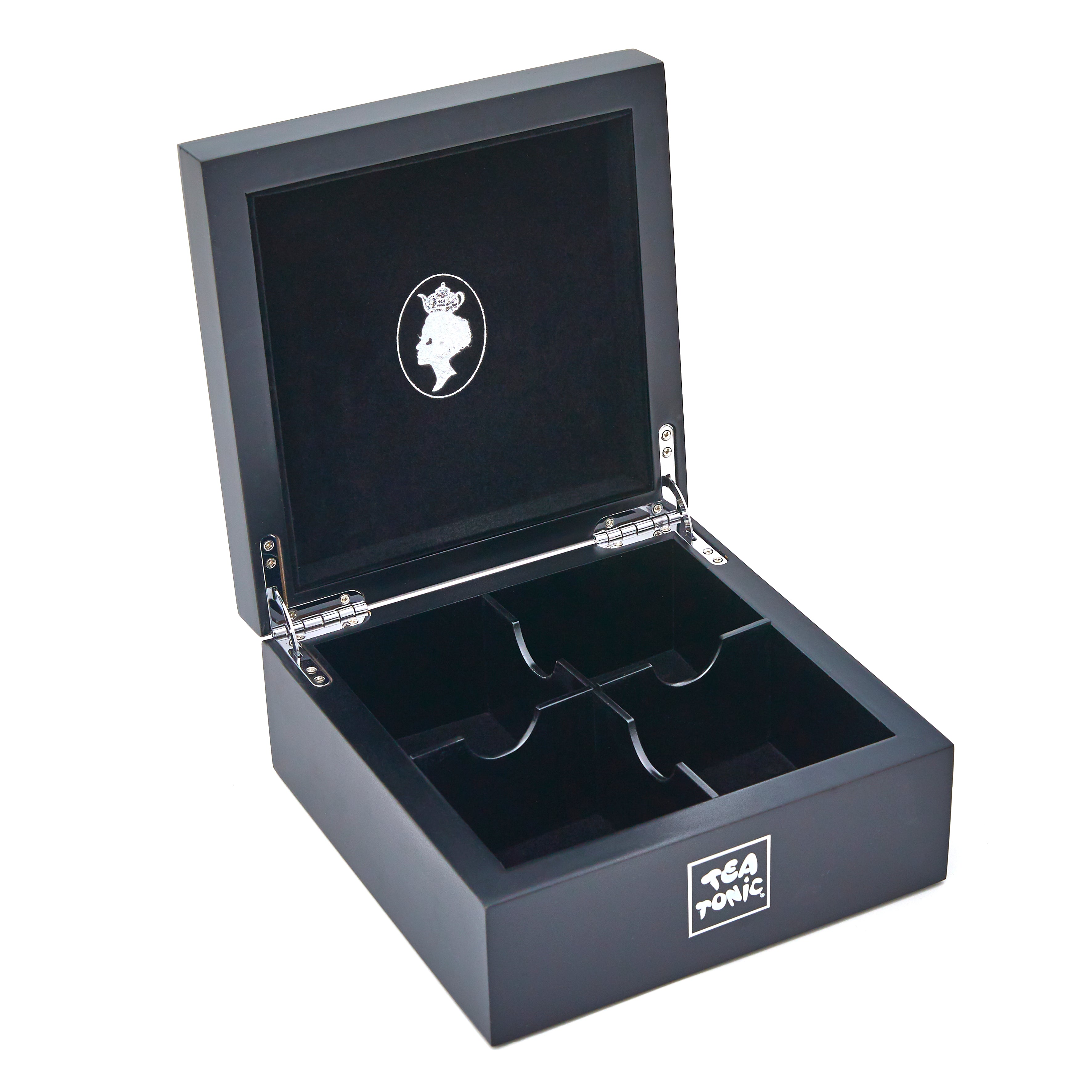 Tea Tonic Black Wooden Mini Tea Chest
