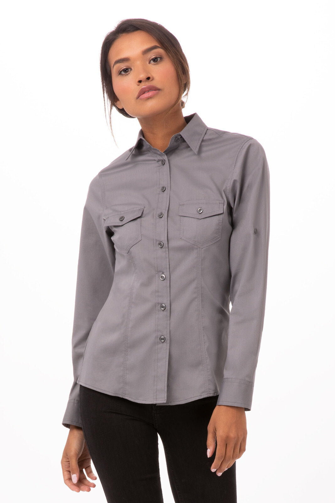 Chef Works Pilot Women's Shirt - Grey