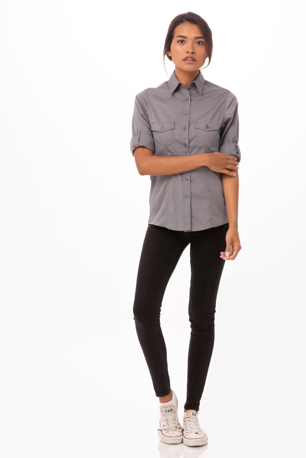 Chef Works Pilot Women's Shirt - Grey