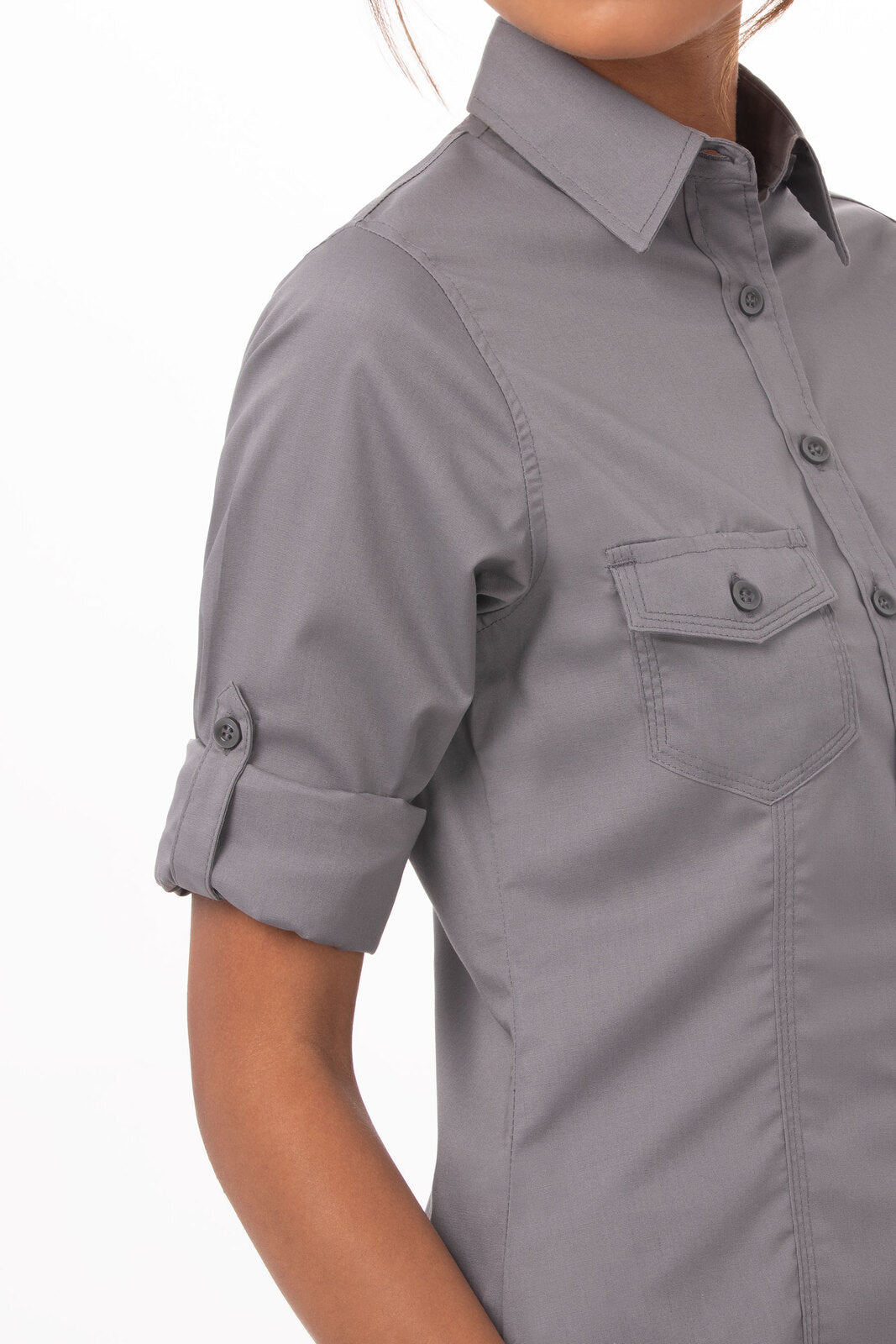 Chef Works Pilot Women's Shirt - Grey