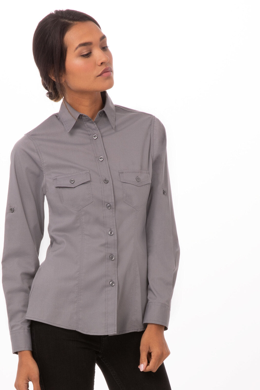 Chef Works Pilot Women's Shirt - Grey