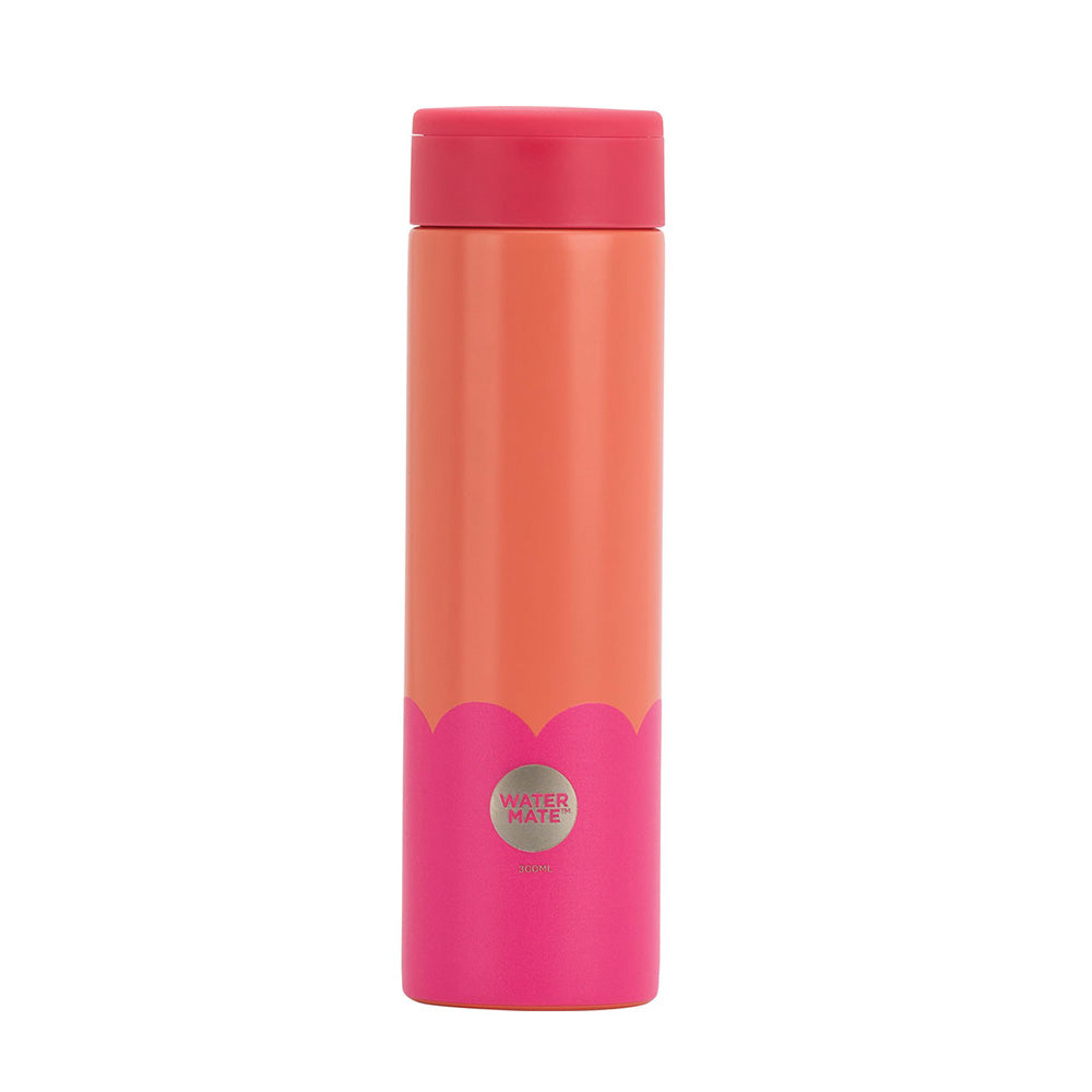 Annabel Trends Stainless Steel Mini Bottle Wave Orange & Hot Pink