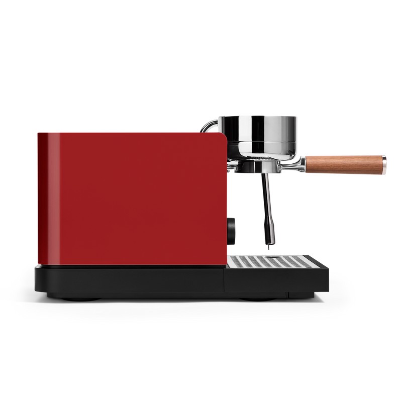 Fellow Espresso Series 1 Coffee Machine - Cherry Red with Walnut