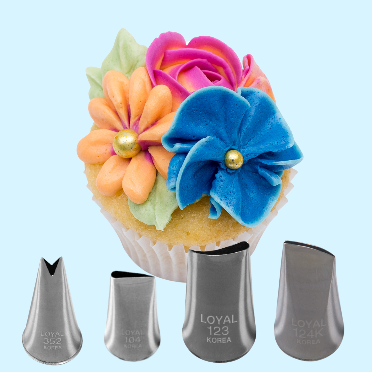 LOYAL Piping Tip Set Mya Floral