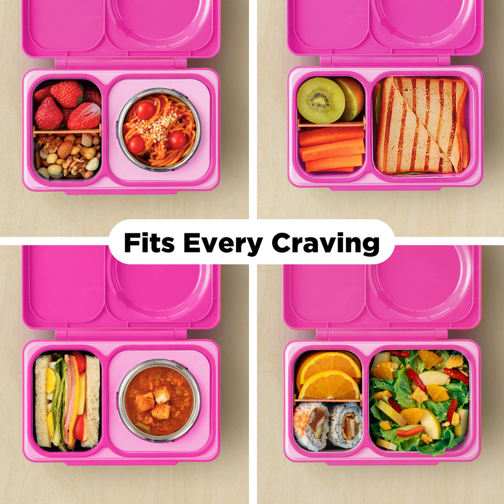 OmieBox UP Hot & Cold Bento Box - Pop Pink