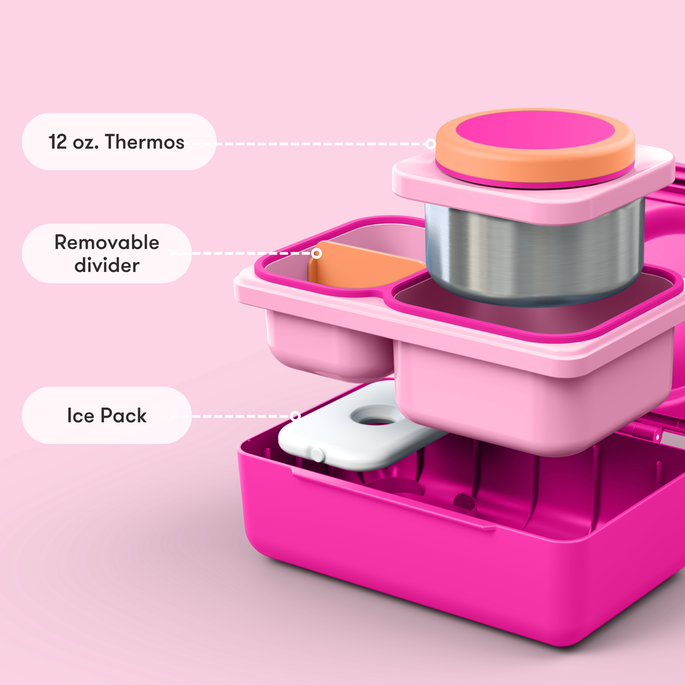 OmieBox UP Hot & Cold Bento Box - Pop Pink