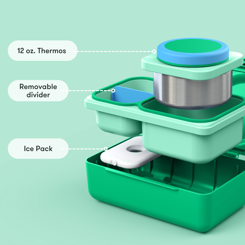 OmieBox UP Hot & Cold Bento Box - Jade Green