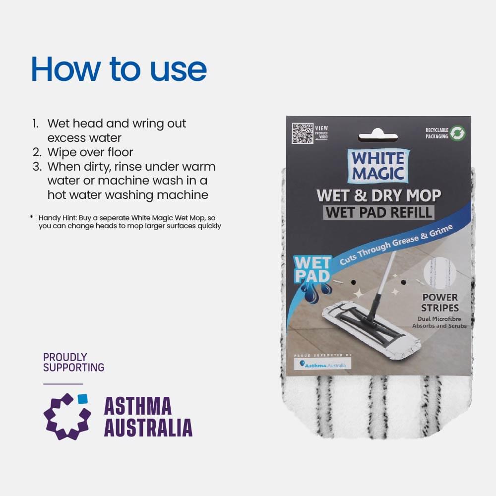 White Magic Wet & Dry Mop Wet Pad Refill