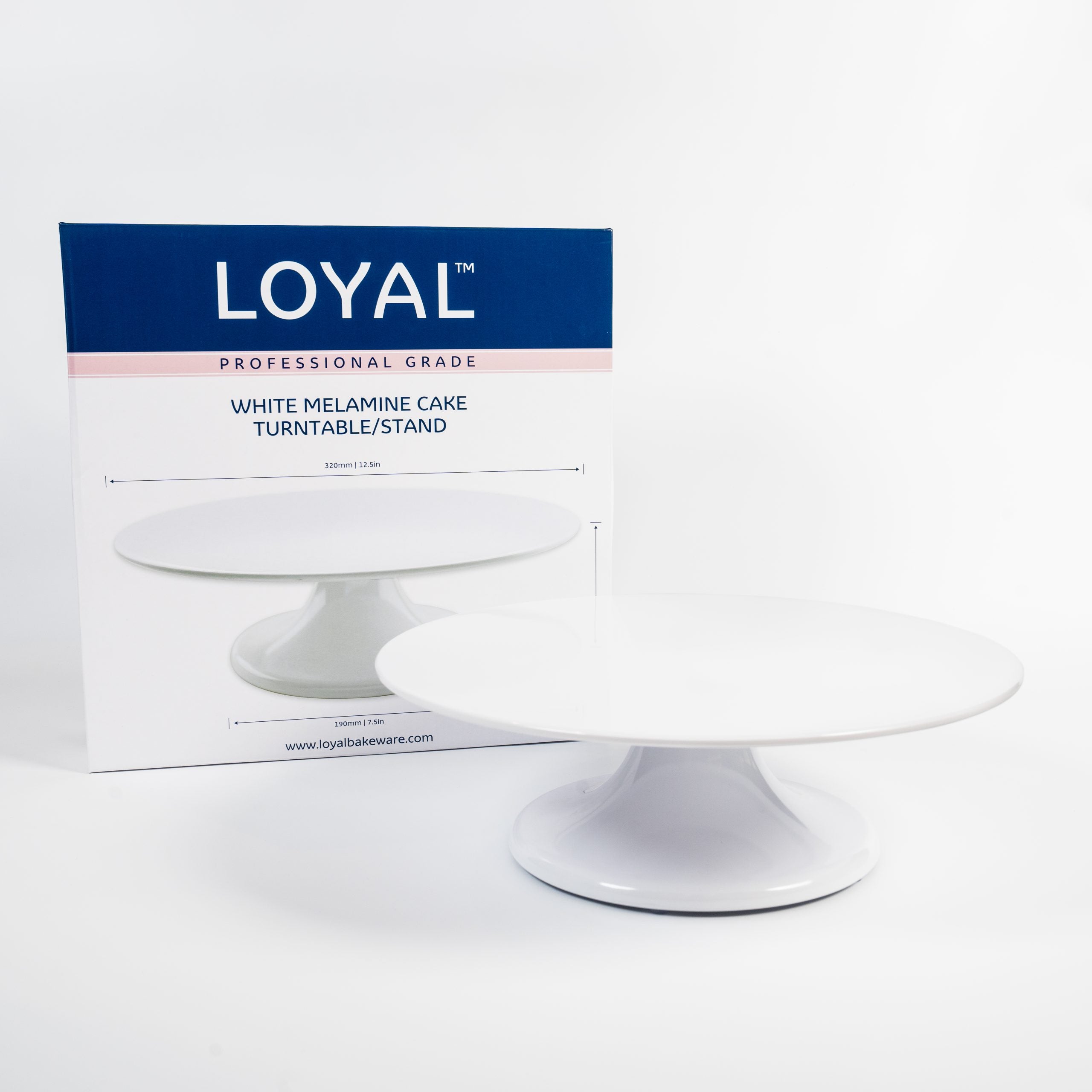 LOYAL Melamine Turntable White 6 Piece
