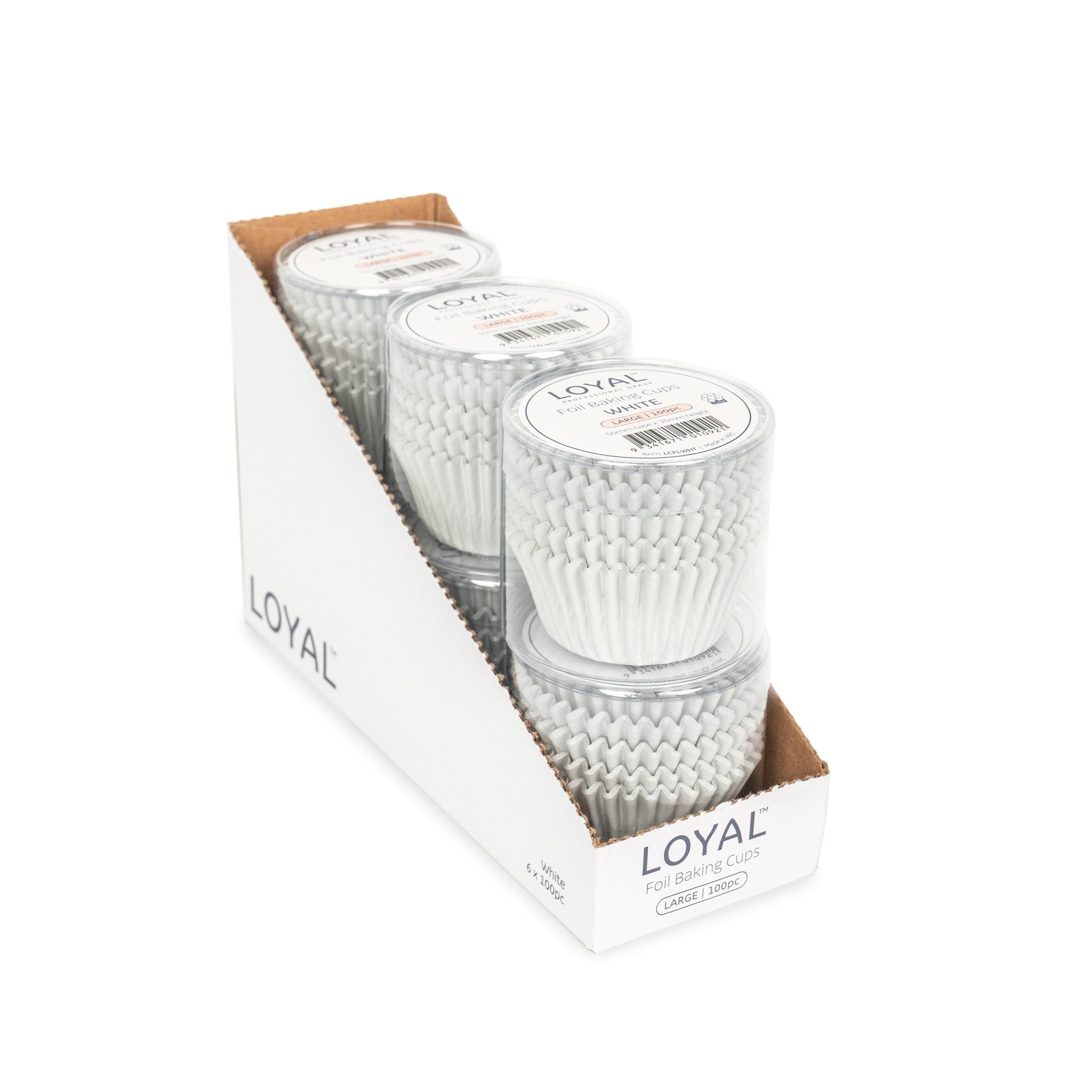 LOYAL Foil Baking Cups White (100pc) - Small