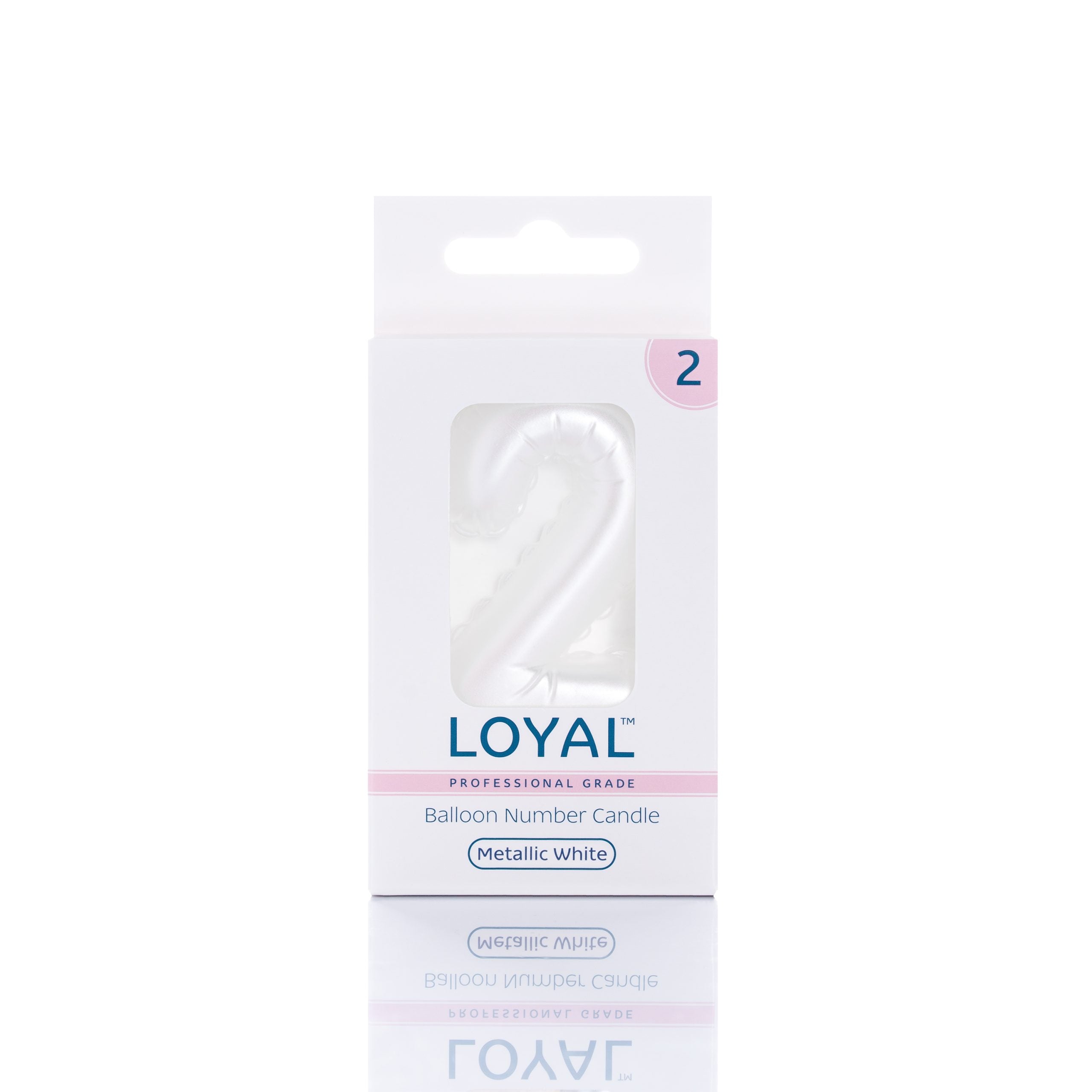 LOYAL Balloon Number "2" Candle - Metallic Blue