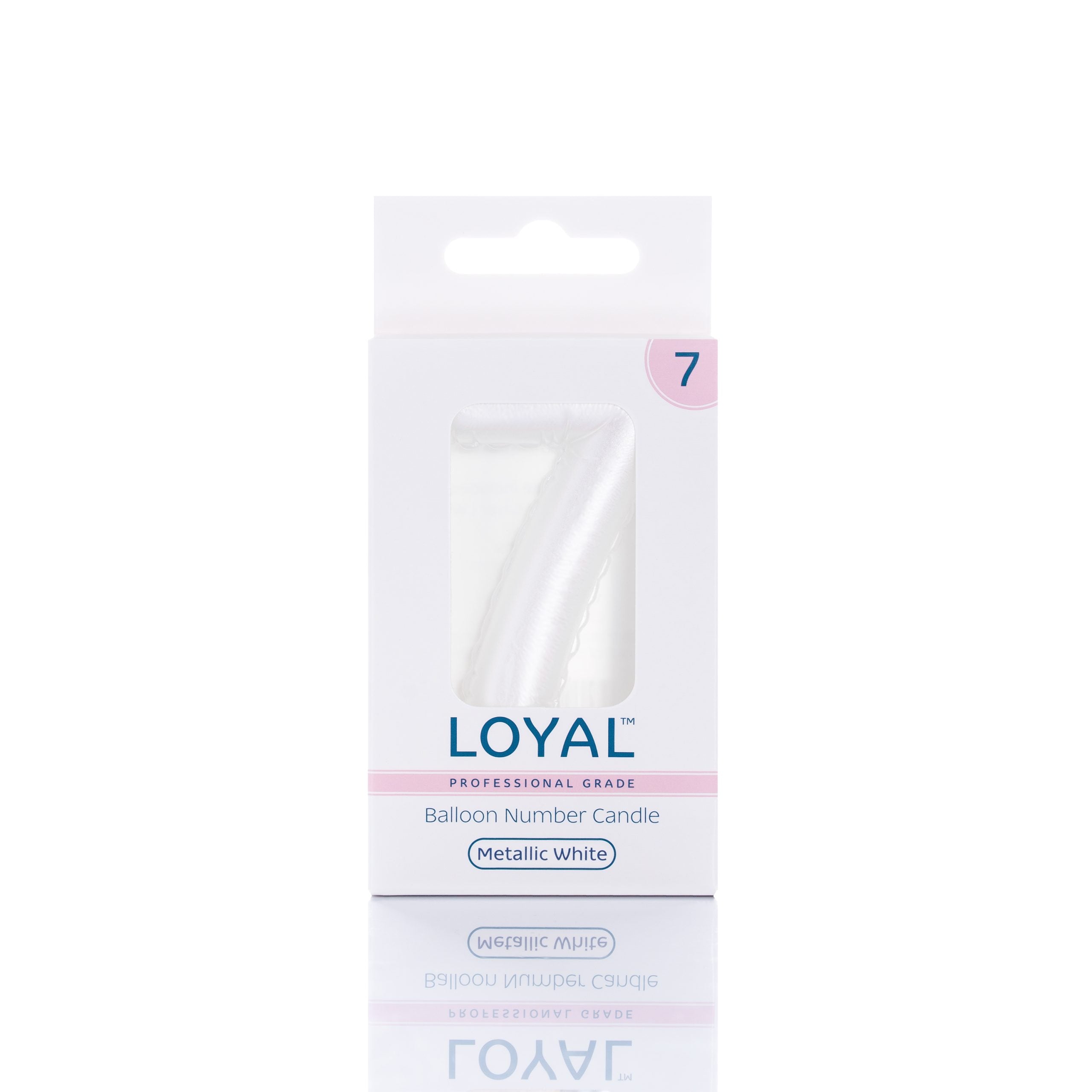 LOYAL Balloon Number "7" Candle - Metallic Gold