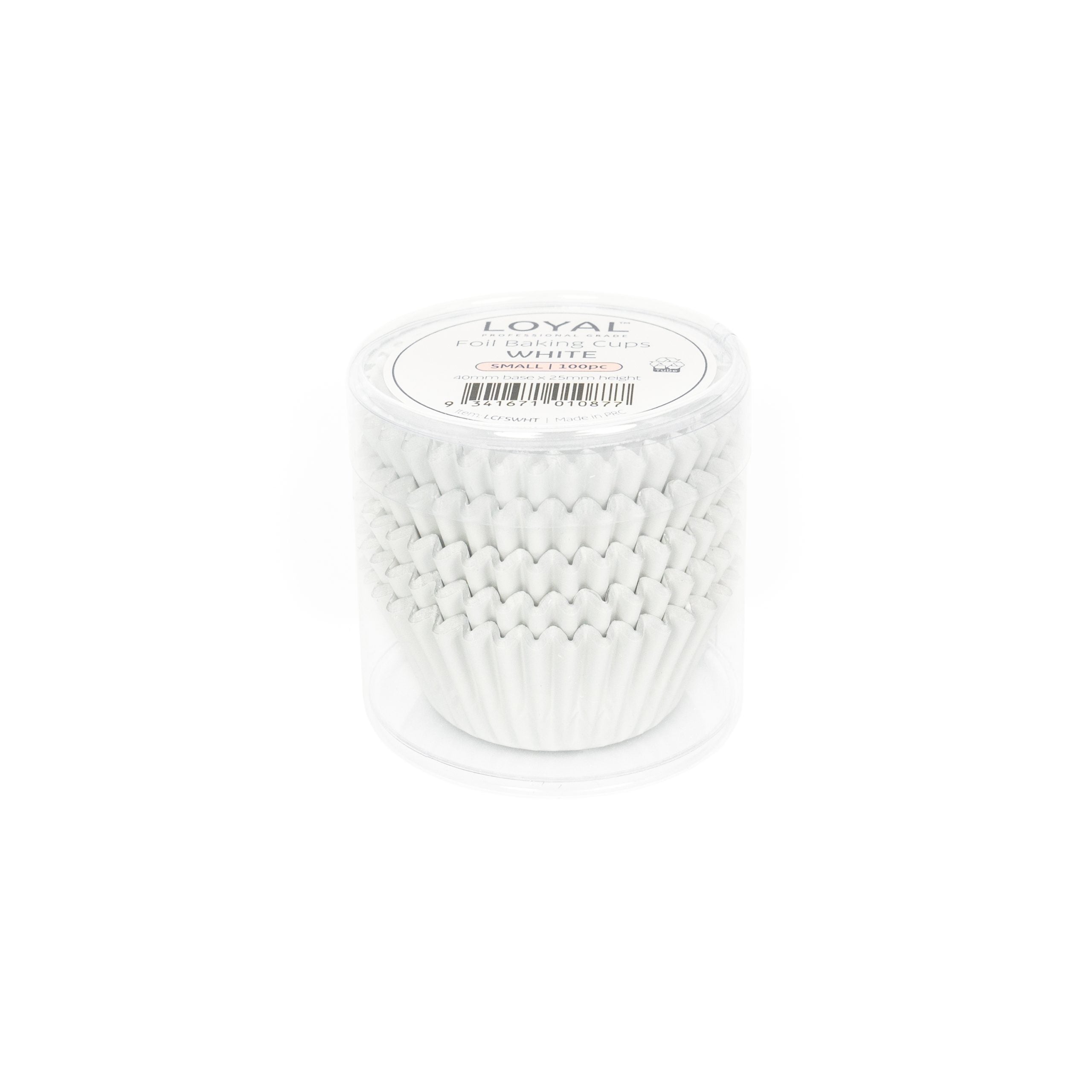 LOYAL Foil Baking Cups White (100pc) - Small