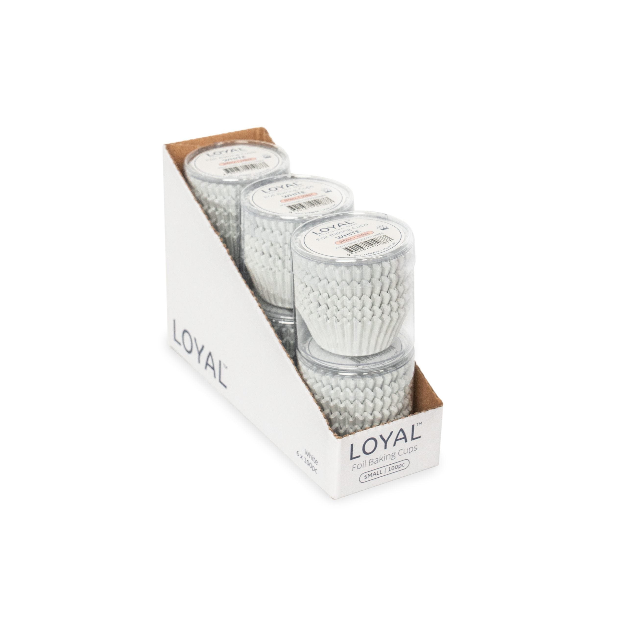 LOYAL Foil Baking Cups White (100pc) - Large