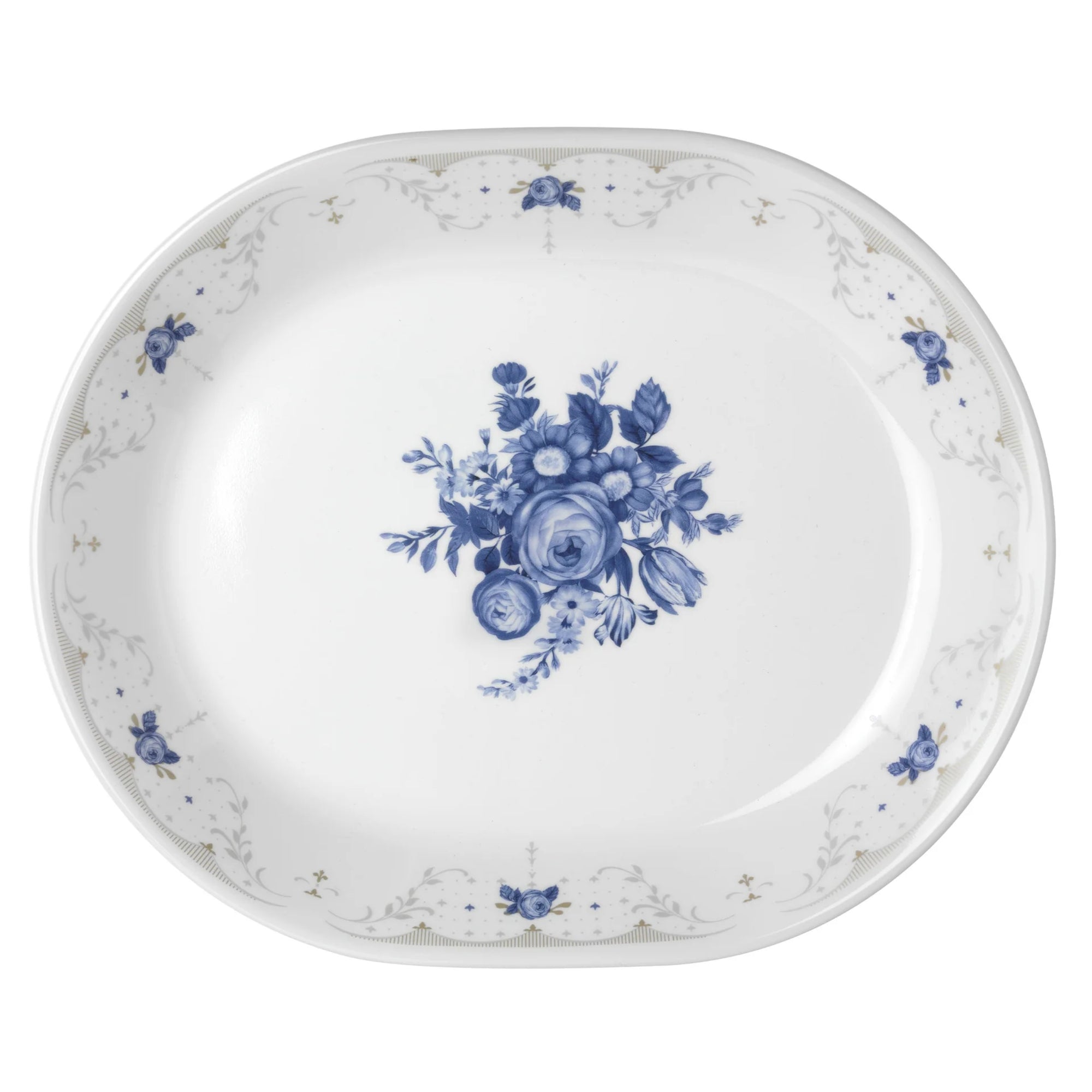 Corelle Blooming Blue Platter 31cm