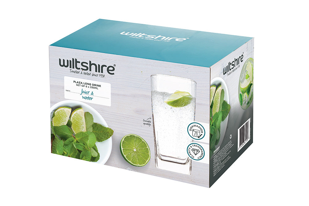 Wiltshire Plaza 330ml Long Drink Tumblers 6 Piece Set