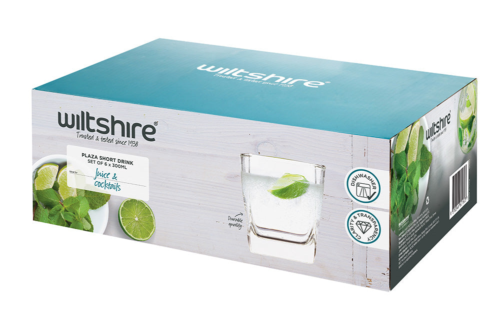 Wiltshire Plaza 300ml Short Drink Tumblers 6 Piece Set