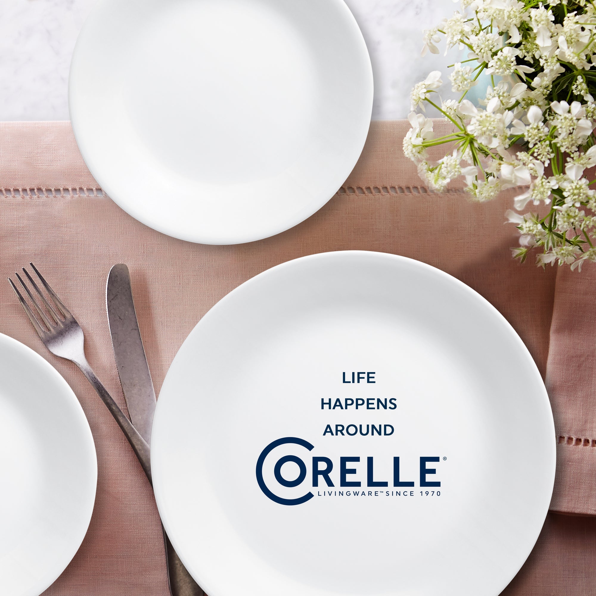 Corelle Winter Frost White Lunch Plate 21.6cm - 6 Pack