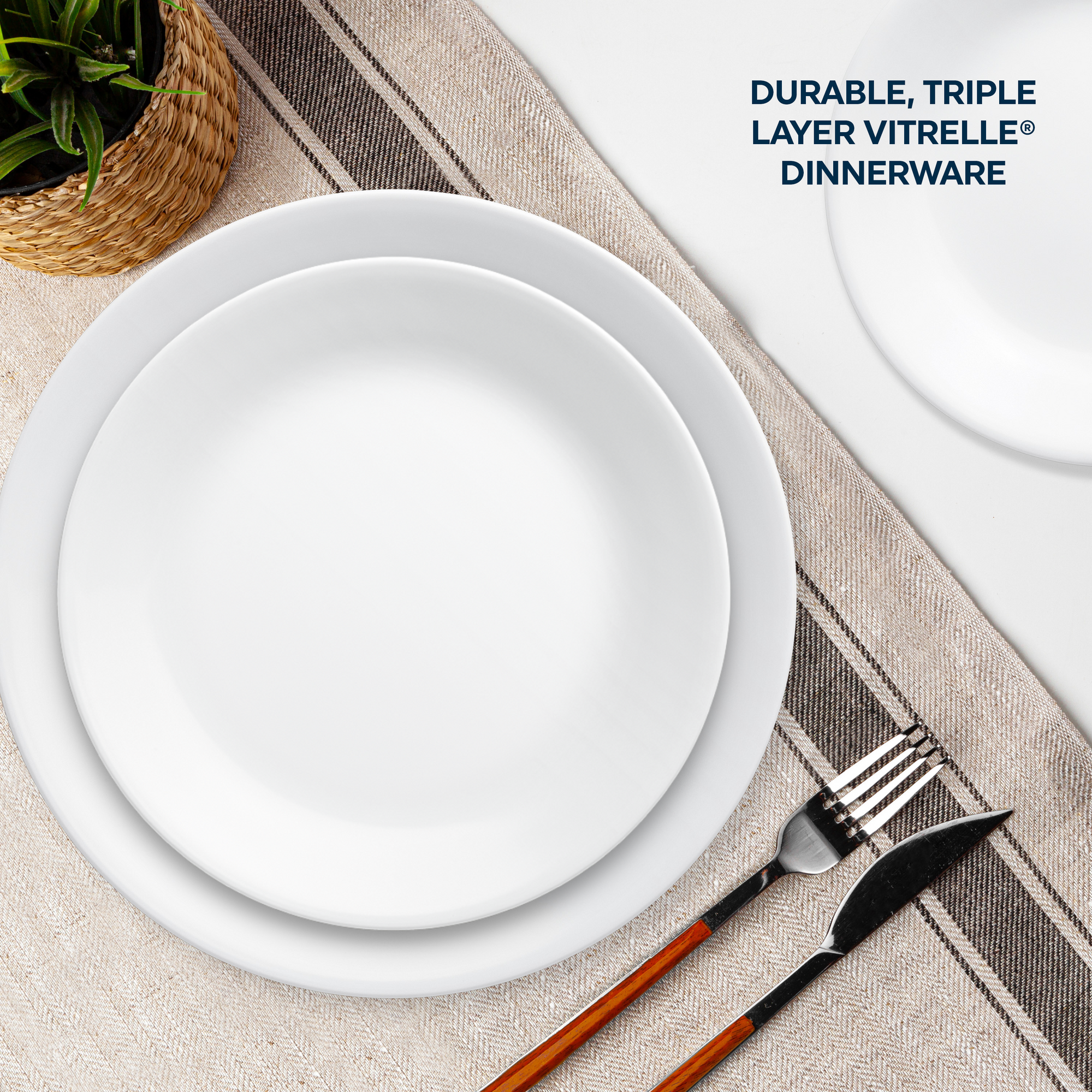 Corelle Winter Frost White 12 Piece Dinner Set
