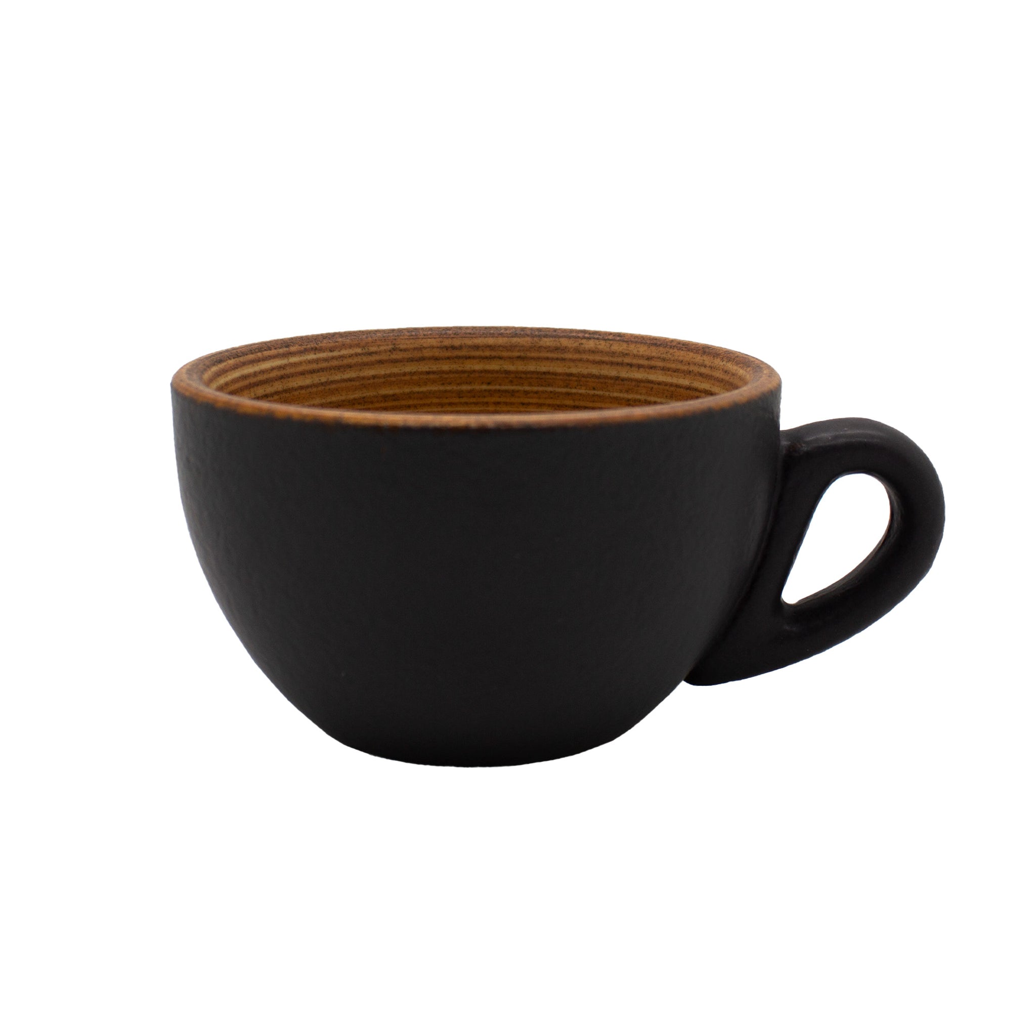 Incafe Wood Grain Bowl Cappuccino Cup 200ml 6 Piece