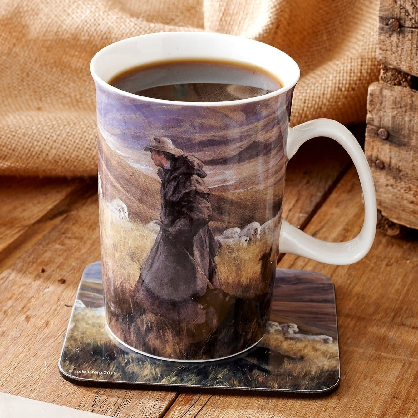 Ashdene Working the Land Checking the Mob Mug