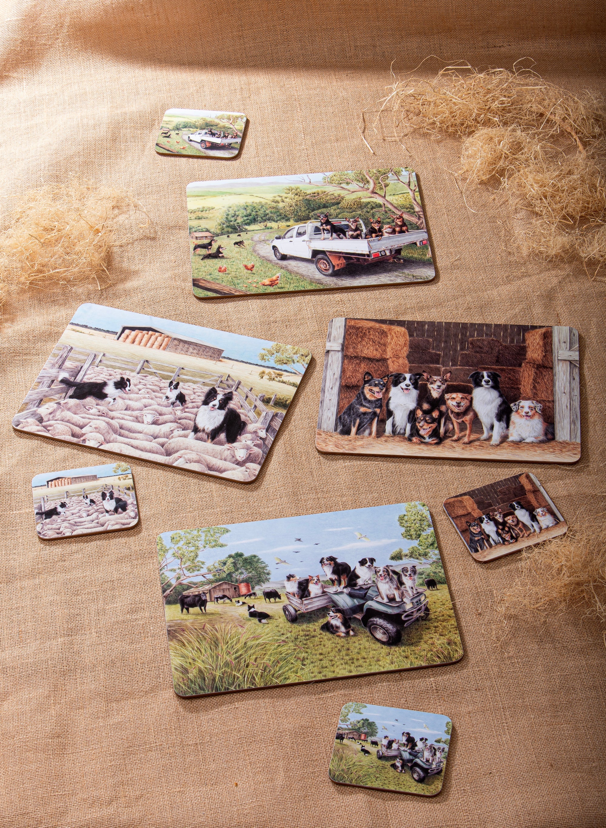 Ashdene Working Dogs 6pk Placemat