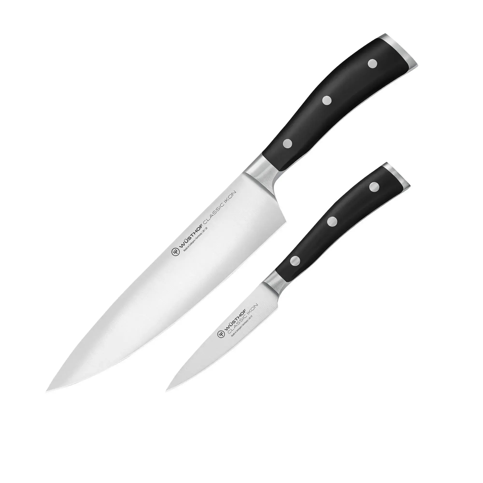 Wusthof Classic Ikon Black Paring and Chef's Knife Set (2 Piece)