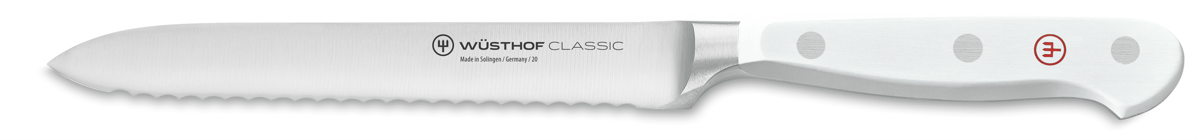 Wusthof Classic White Serrated Utility Knife - 14cm