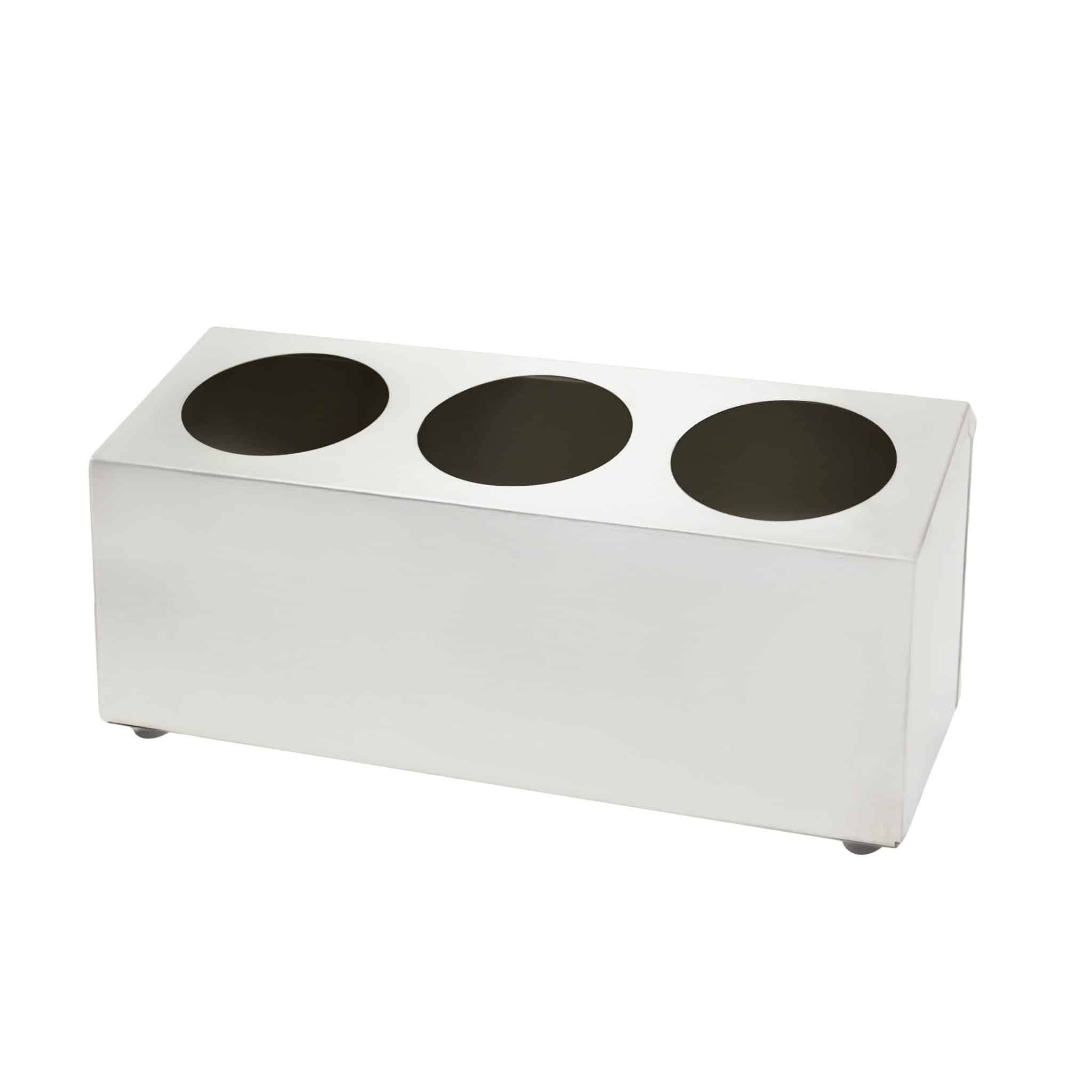 KH Classik Chef Cutlery Cylinder Holder S/Steel 3 Hole