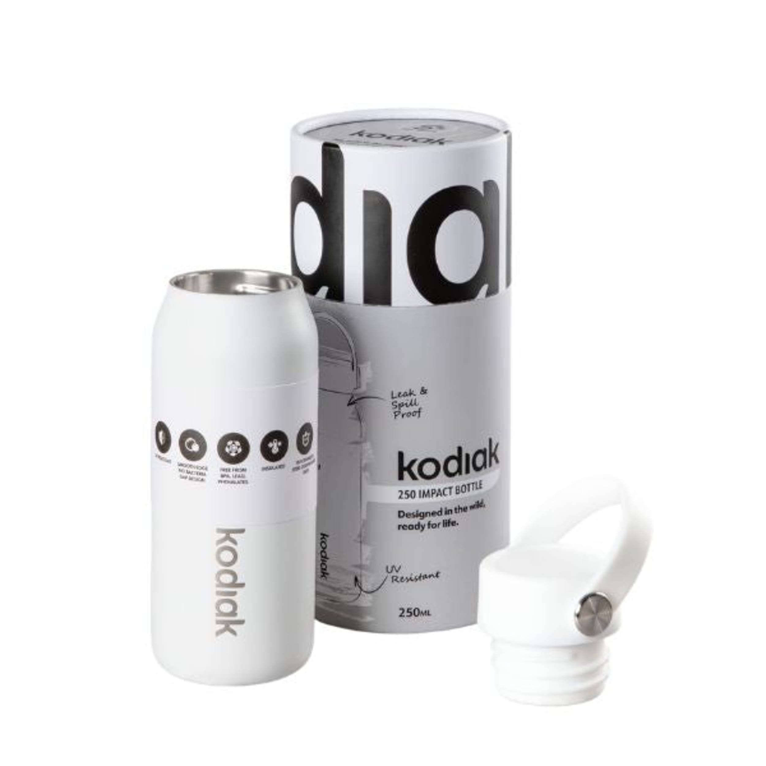 Kodiak Impact Insulated Bottle 250ml White Mist