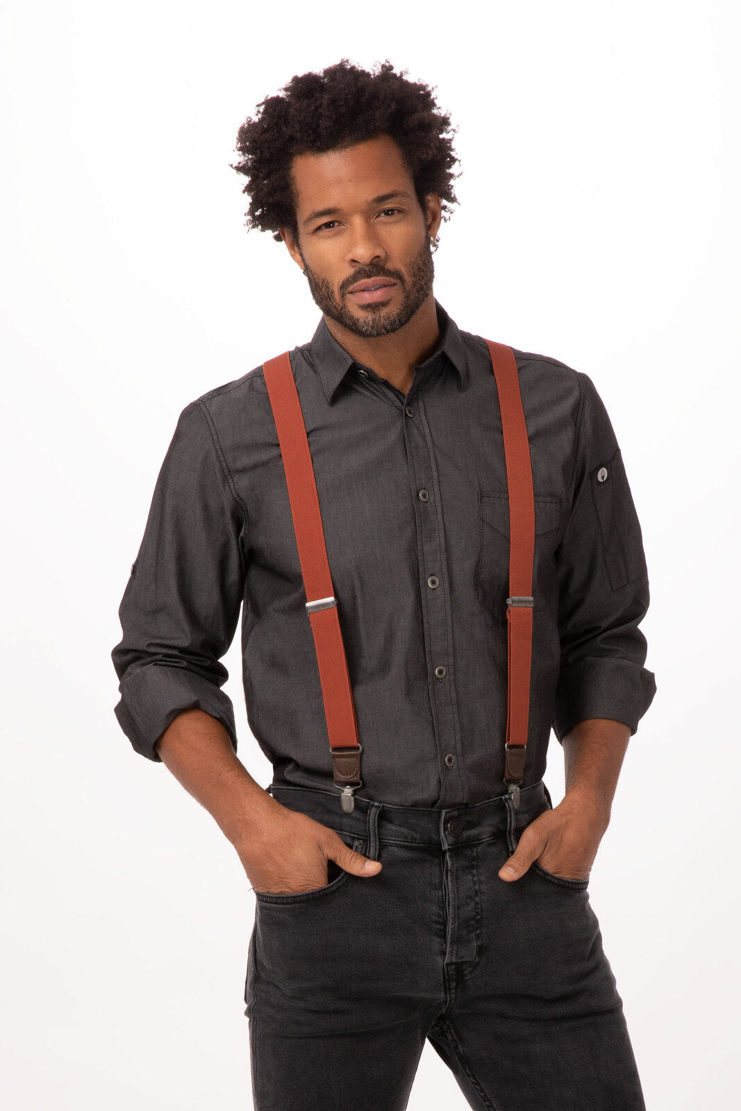 Chef Works Pant Suspenders - Clay