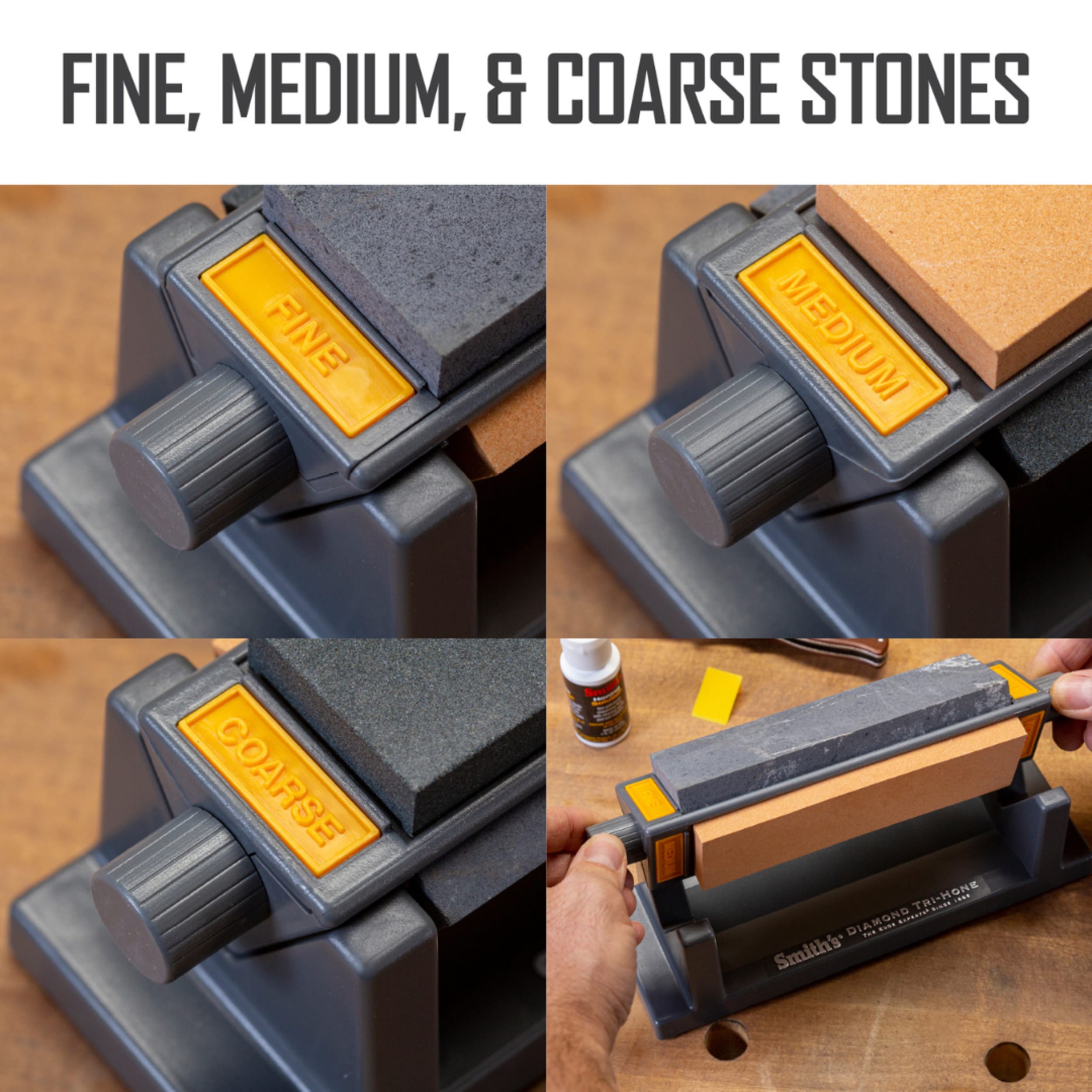 Smith's Three Stone Sharpening System 15cm (6in)