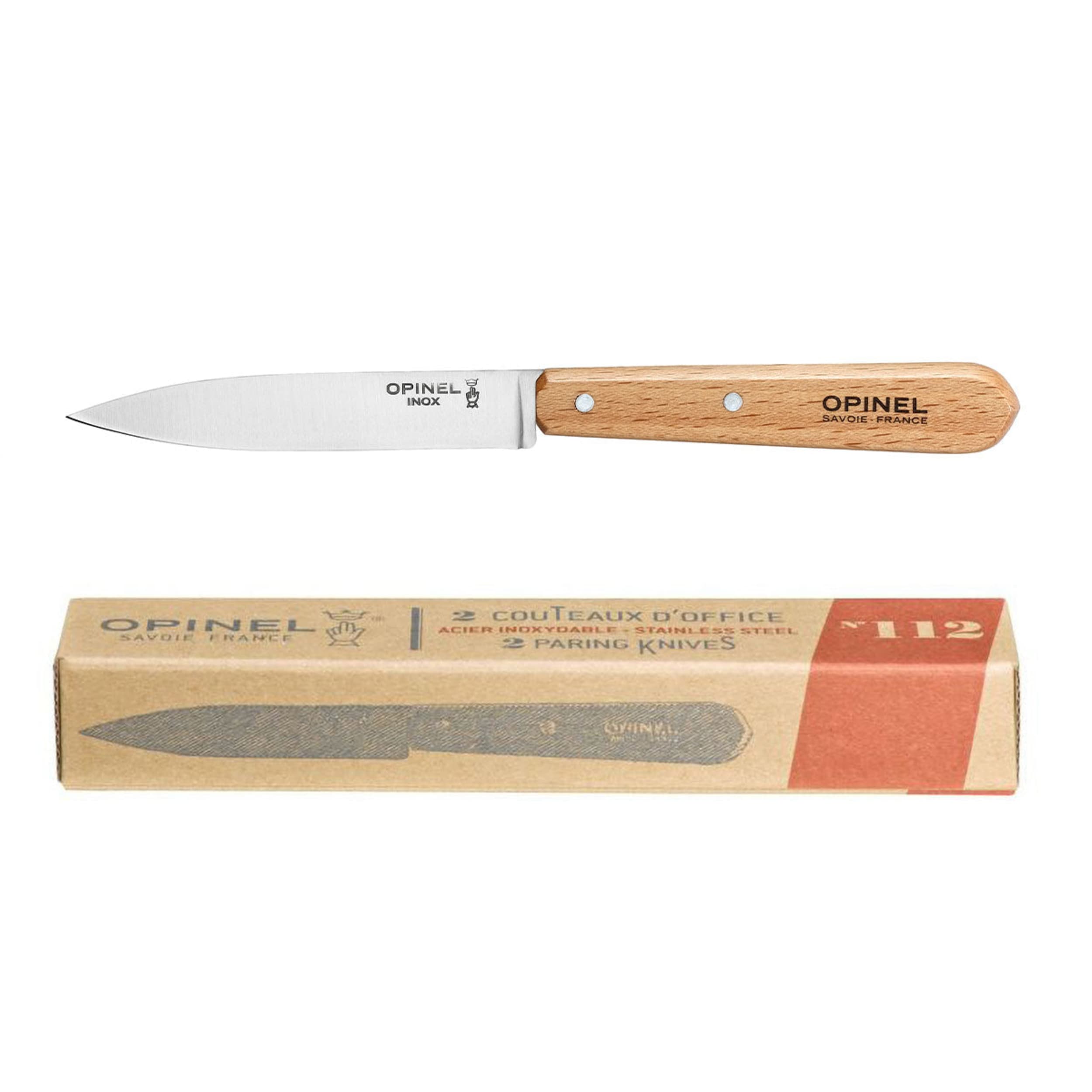 Opinel No.112 Paring Knife 2 Piece Set Natural