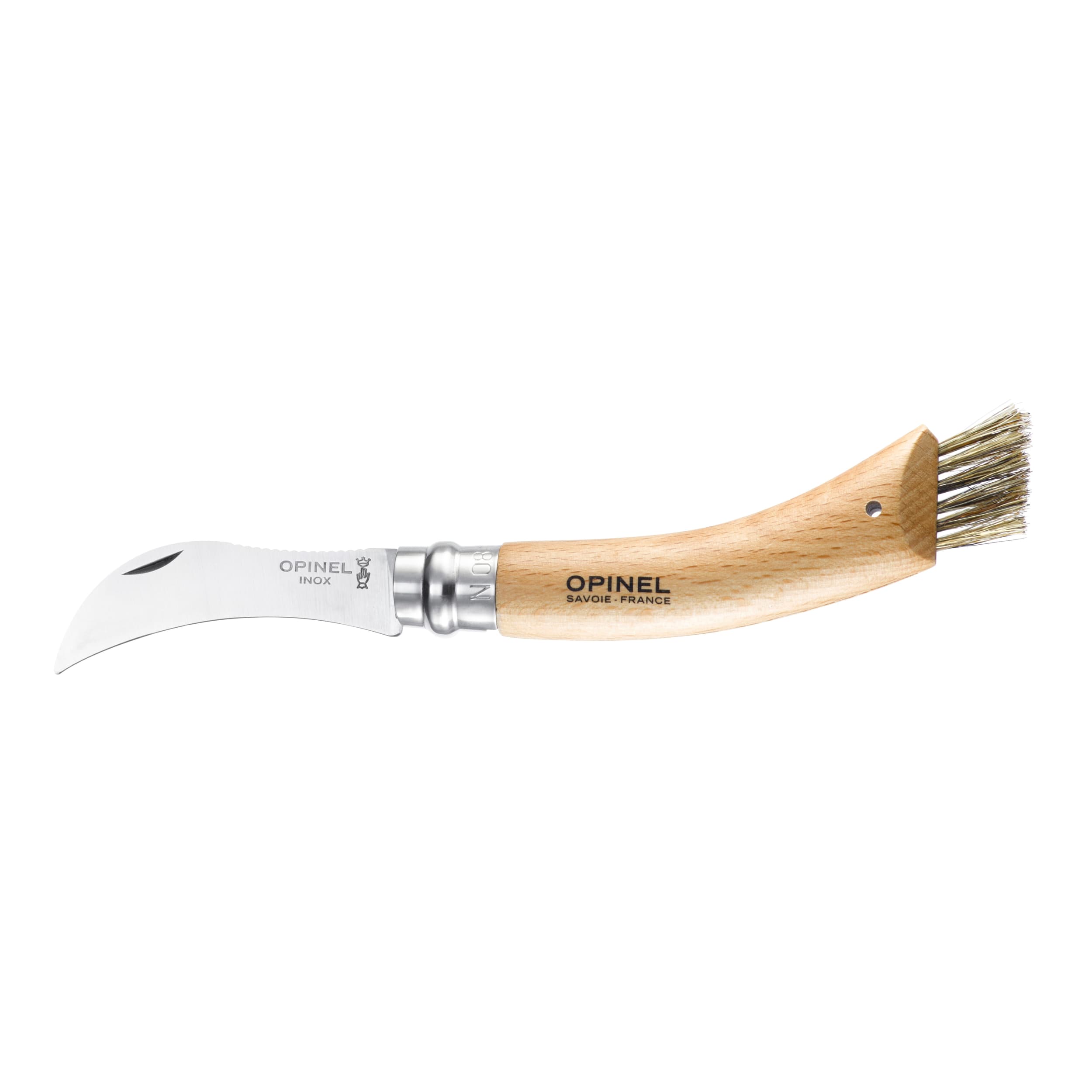 Opinel No.08 Mushroom Knife & Sheath Gift Set Beech