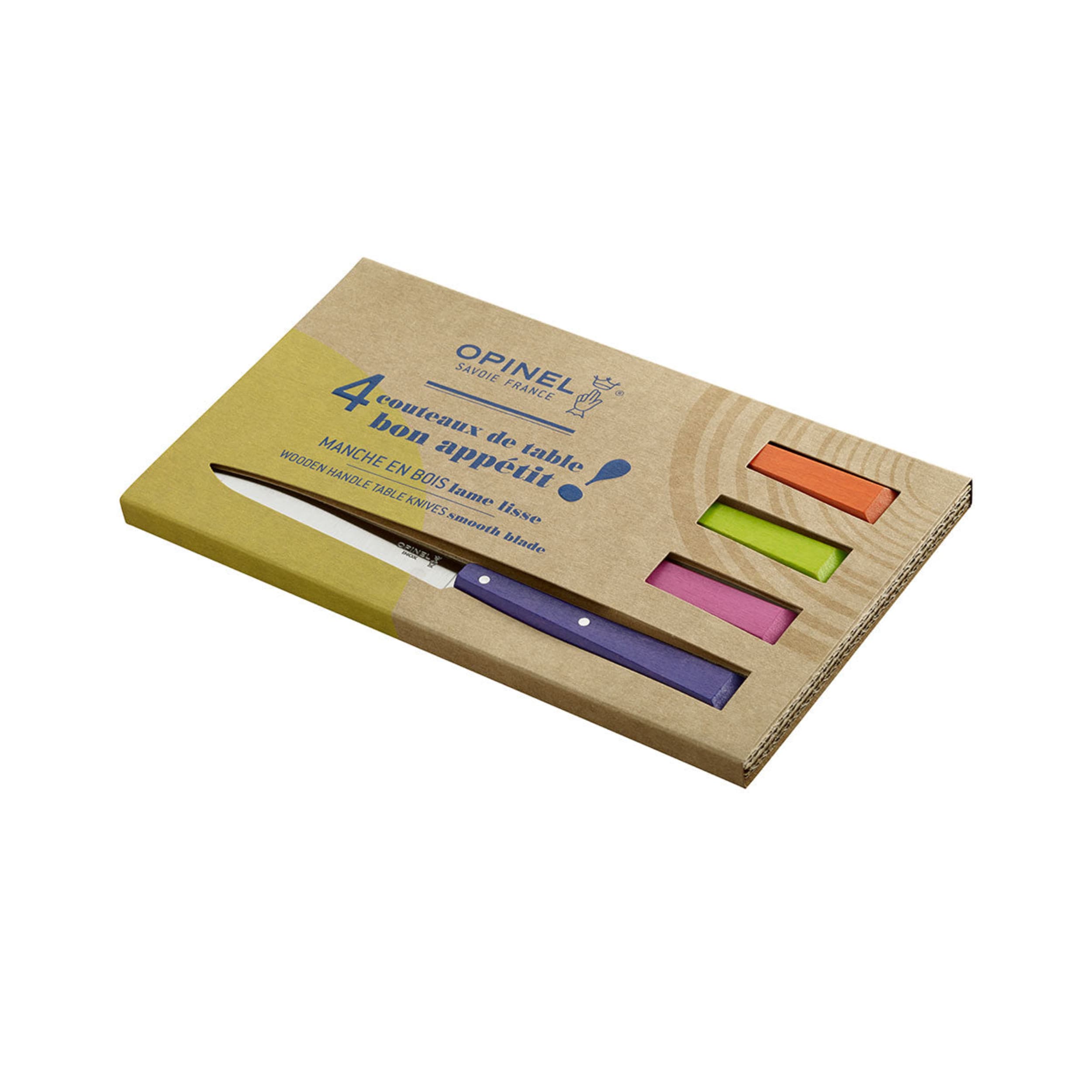 Opinel Bon Appétit No.125 Table Knife 4 Piece Set Pop