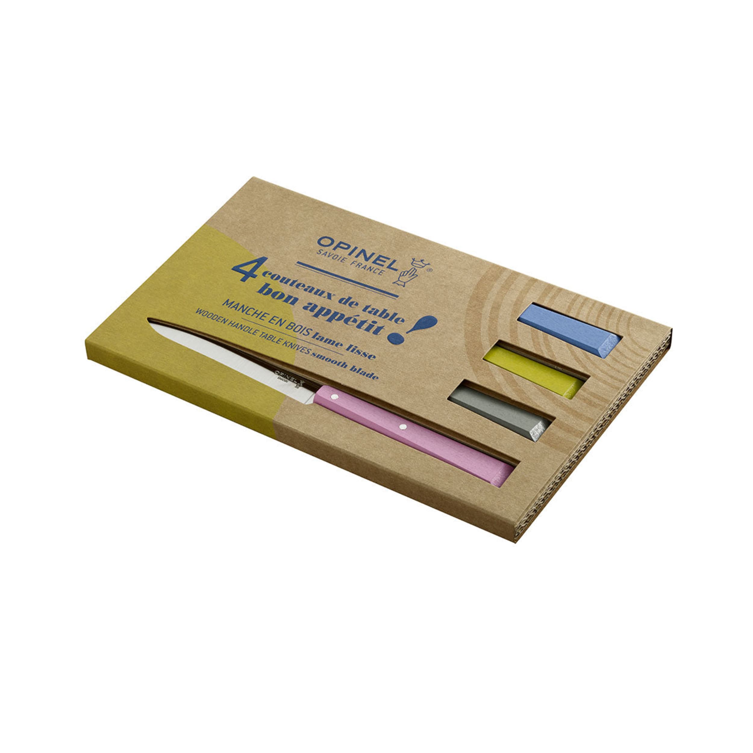 Opinel Bon Appétit No.125 Table Knife 4 Piece Set Countryside
