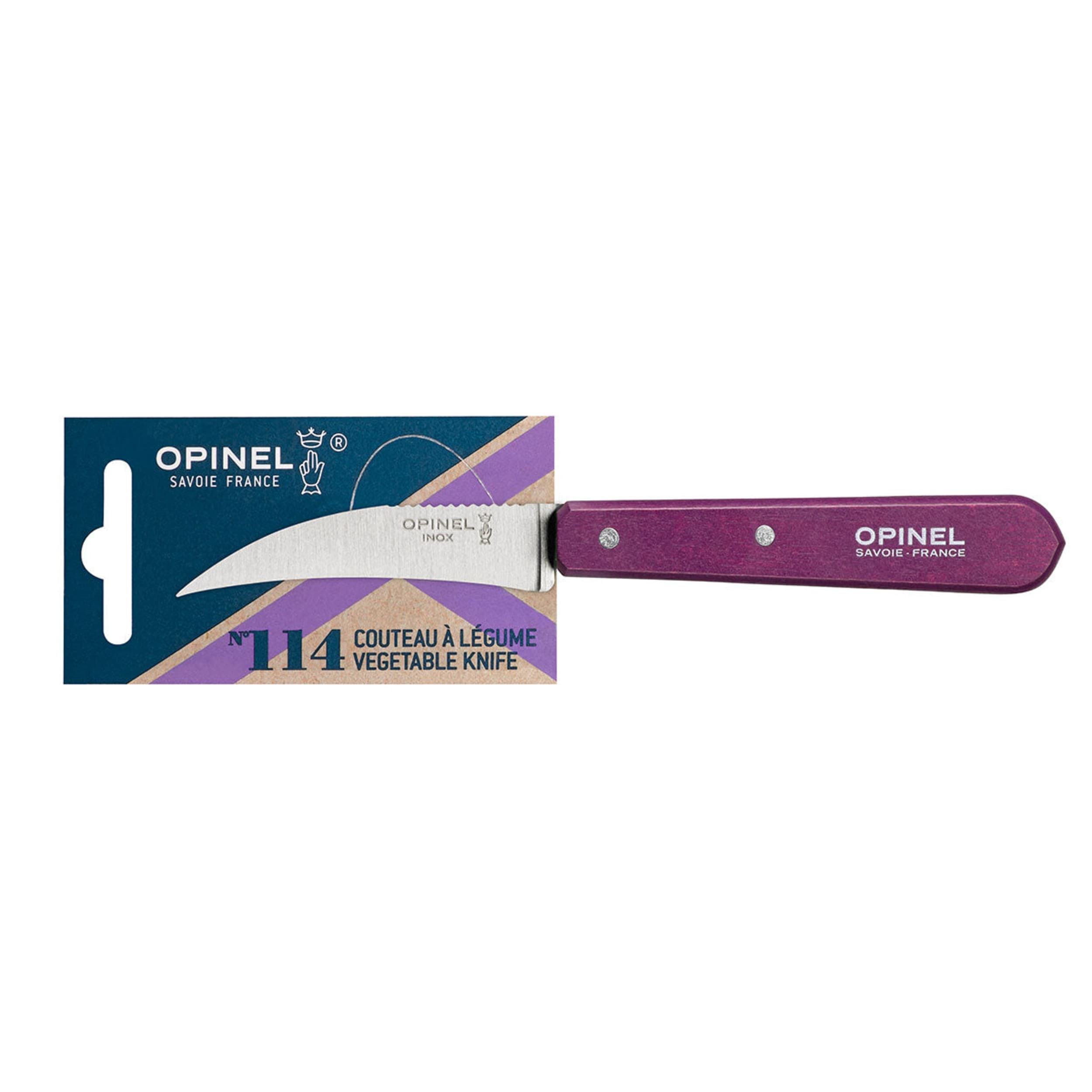 Opinel No.114 Vegetable Knife Plum
